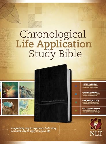 Beispielbild fr NLT Chronological Life Application Study Bible, TuTone (LeatherLike, Black/Onyx) zum Verkauf von Lakeside Books