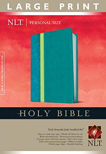 Stock image for Holy Bible NLT, Personal Size Large Print edition, TuTone (Red Letter, LeatherLike, Teal) for sale by Zoom Books Company