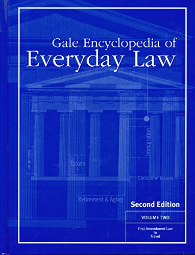 Imagen de archivo de Gale Encyclopedia of Everyday Law a la venta por Better World Books