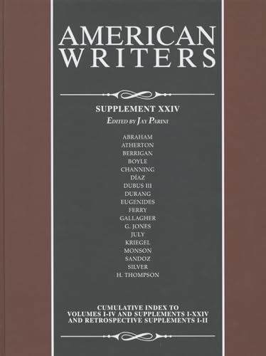 Beispielbild fr American Writers, Supplement XXIV (American Writers Supplements) zum Verkauf von Ergodebooks