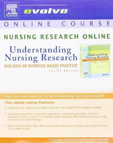 Beispielbild fr Nursing Research Online for Understanding Nursing Research (User's Guide and Access Code): Building an Evidence-Based Practice, 4e zum Verkauf von GuthrieBooks