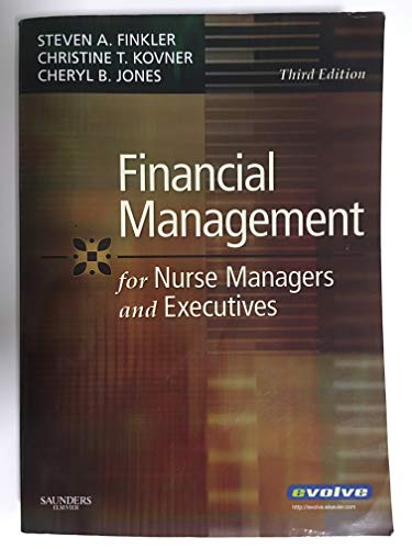 Beispielbild fr Financial Management for Nurse Managers and Executives zum Verkauf von BooksRun