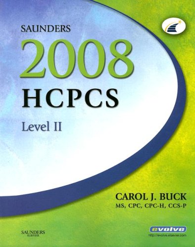 Beispielbild fr Saunders 2008 HCPCS Level II (Standard Edition) (Saunders HCPCS Level II) zum Verkauf von Wonder Book