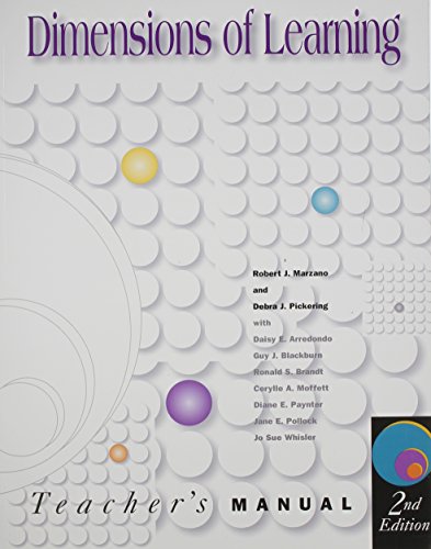 9781416608974: Dimensions of Learning: Trainer's Manual