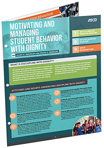 Stock image for Motivating and Managing Student Behavior with Dignity (Quick Reference Guide) for sale by HPB-Red