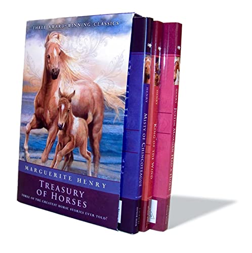 Stock image for Marguerite Henry Treasury of Horses (Boxed Set): Misty of Chincoteague, Justin Morgan Had a Horse, King of the Wind for sale by Books From California