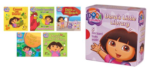 Stock image for Dora's Little Library: Dora's Opposites/Opuestos De Dora; Dora's Book of Words; Dora Goes for a Ride; a Day at the Beach; Count With Dora! for sale by Ammareal
