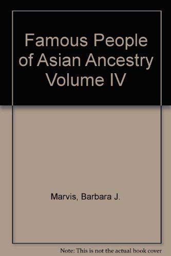 Famous People of Asian Ancestry Volume IV (9781417697182) by Barbara J. Marvis; Harold Bloom