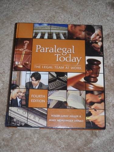 Stock image for West's Paralegal Today: The Legal Team at Work for sale by ThriftBooks-Dallas