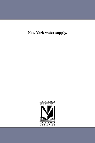 Stock image for New York Water Supply. for sale by Chiron Media