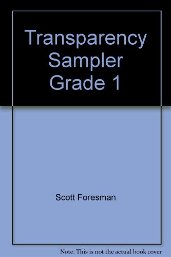 Imagen de archivo de Transparency Sampler Grade 1 a la venta por Better World Books