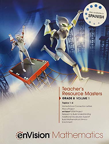 Beispielbild fr enVision Mathematics, Teacher's Resource Masters, Grade 8 Volume 1 Topics 1-4, c. 2019 9781418269395, 1418269395 zum Verkauf von Nationwide_Text
