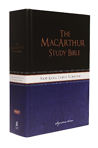 9781418542221: NKJV, The MacArthur Study Bible, Large Print, Bonded Leather, Black, Thumb Indexed: Holy Bible, New King James Version