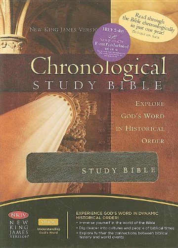 9781418542528: Chronological Study Bible: King James Version Chronical Study Bible Mahogany Genuine Leather