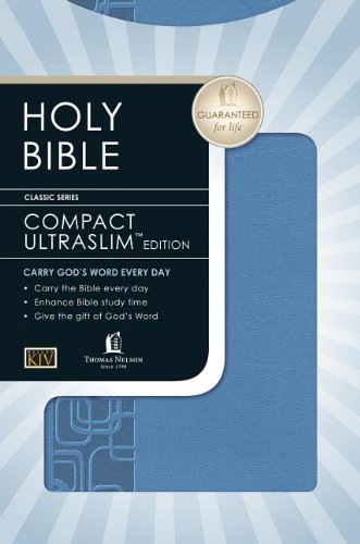 Stock image for Holy Bible: King James Version Cornflower Blue LeatherSoft Compact UltraSlim for sale by Idaho Youth Ranch Books