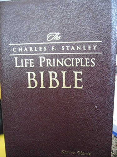 9781418547004: NASB, The Charles F. Stanley Life Principles Bible, Large Print, Leathersoft, Burgundy, Thumb Indexed: Large Print Edition