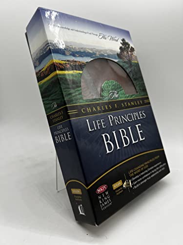 Beispielbild fr NKJV, The Charles F. Stanley Life Principles Bible, Leathersoft, Blue/Black, Indexed zum Verkauf von HPB Inc.