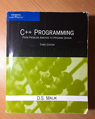 9781418836399: C++ Programming: From Problem Analysis to Program Design