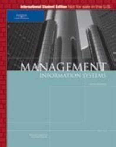 Beispielbild fr Management Information Systems (Fifth Edition) zum Verkauf von Cambridge Rare Books