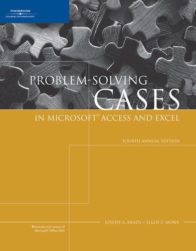 Stock image for Problem Solving Cases in Microsoft Access and Excel for sale by Better World Books