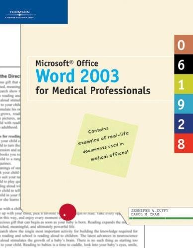 Beispielbild fr Microsoft Office Word 2003 for Medical Professionals zum Verkauf von BookHolders