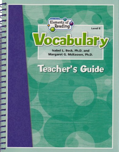 9781419030550: Steck-Vaughn Elements of Reading: Vocabulary: Teacher Guide Grades 5 - 8 2007