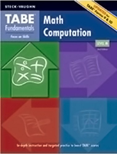 Stock image for Math Computation, Level M (Steck-vaughn Tabe Fundamentals) for sale by Irish Booksellers
