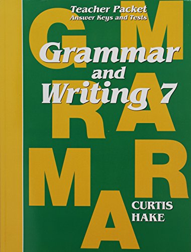9781419098567: Saxon Grammar & Writing Grade 7 Teacher Packet