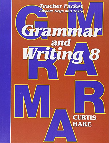 9781419098628: Grammar & Writing Teacher Packet Grade 8