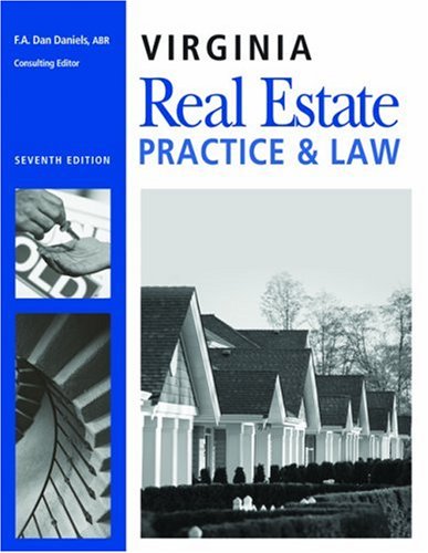 Beispielbild fr Virginia Real Estate Practice & Law zum Verkauf von Wonder Book
