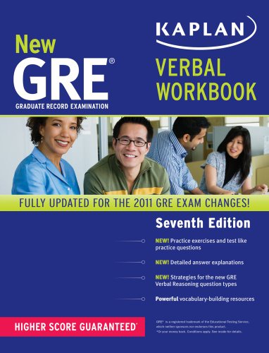 Stock image for New GRE Verbal Workbook (Kaplan GRE) for sale by Front Cover Books