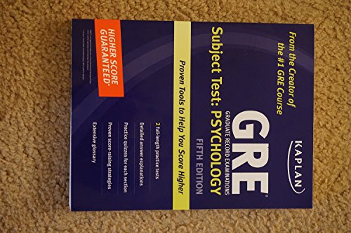 Beispielbild fr Kaplan GRE Subject Test: Psychology (Kaplan GRE Psychology): 5th Revised edition zum Verkauf von AwesomeBooks