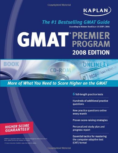 Imagen de archivo de Kaplan GMAT 2008 Premier Program (W/ CD-ROM) a la venta por ThriftBooks-Dallas