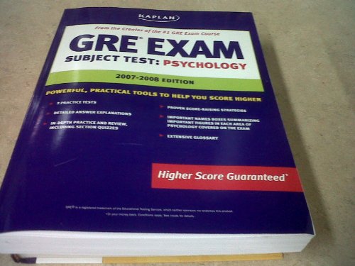 Stock image for Kaplan GRE Exam Subject Test: Psychology for sale by Better World Books