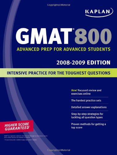 9781419551796: Kaplan GMAT 800, 2008-2009 Edition