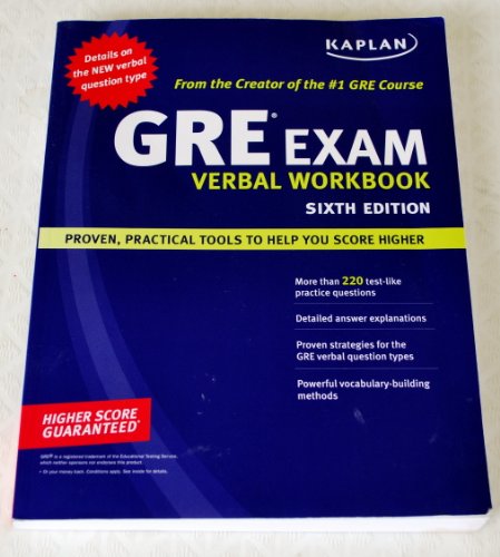 Imagen de archivo de GRE Exam Verbal Workbook a la venta por Better World Books