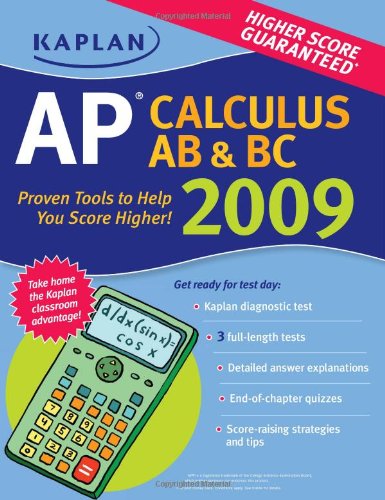 Stock image for Kaplan AP Calculus AB & BC 2009 for sale by Integrity Books Corp.