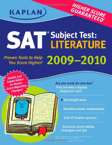 Imagen de archivo de Kaplan SAT Subject Test: Literature 2009-2010 Edition a la venta por SecondSale