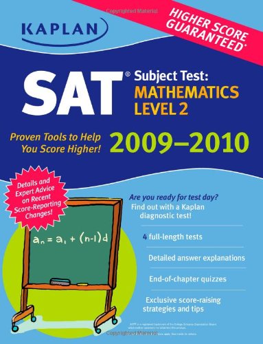 Beispielbild fr Kaplan Sat Subject Test, Math Level 2 2009-2010 zum Verkauf von medimops