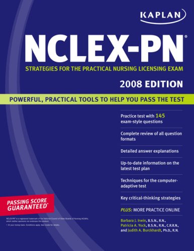 Stock image for KAPLAN NCLEX-PN EXAM, 2008 EDITION Strategies for the Practical Nursing Licensing Exam for sale by Neil Shillington: Bookdealer/Booksearch