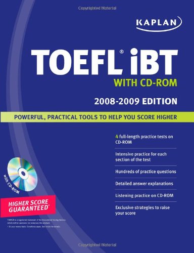Imagen de archivo de Kaplan TOEFL iBT with CD-ROM 2008-2009 a la venta por Better World Books