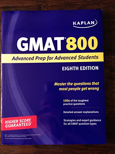 Beispielbild fr GMAT 800 : Advanced Prep for Advanced Students zum Verkauf von Better World Books: West