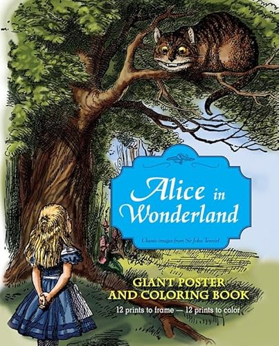 Stock image for Alice in Wonderland Giant Poster and Coloring Book by Lewis Carroll for sale by Blindpig Books