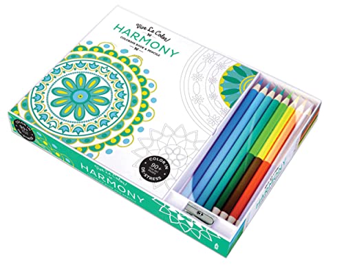 9781419720536: Vive Le Color! Harmony (Adult Coloring Book and Pencils): Color Therapy Kit