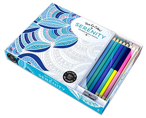 9781419720543: Vive Le Color! Serenity (Adult Coloring Book and Pencils): Color Therapy Kit