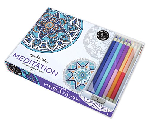 Beispielbild fr Vive Le Color! Meditation (Adult Coloring Book and Pencils): Color Therapy Kit zum Verkauf von Books From California