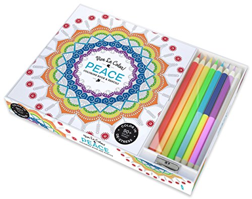 Beispielbild fr Vive Le Color! Peace (Adult Coloring Book and Pencils): Color Therapy Kit zum Verkauf von Books From California