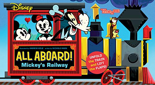 Beispielbild fr Disney All Aboard! Mickeys Railway (An Abrams Extend-a-Book): A Board Book zum Verkauf von Dream Books Co.