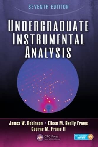 9781420061352: Undergraduate Instrumental Analysis