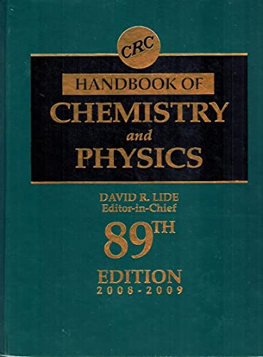 9781420066791: CRC Handbook of Chemistry and Physics, 89th Edition